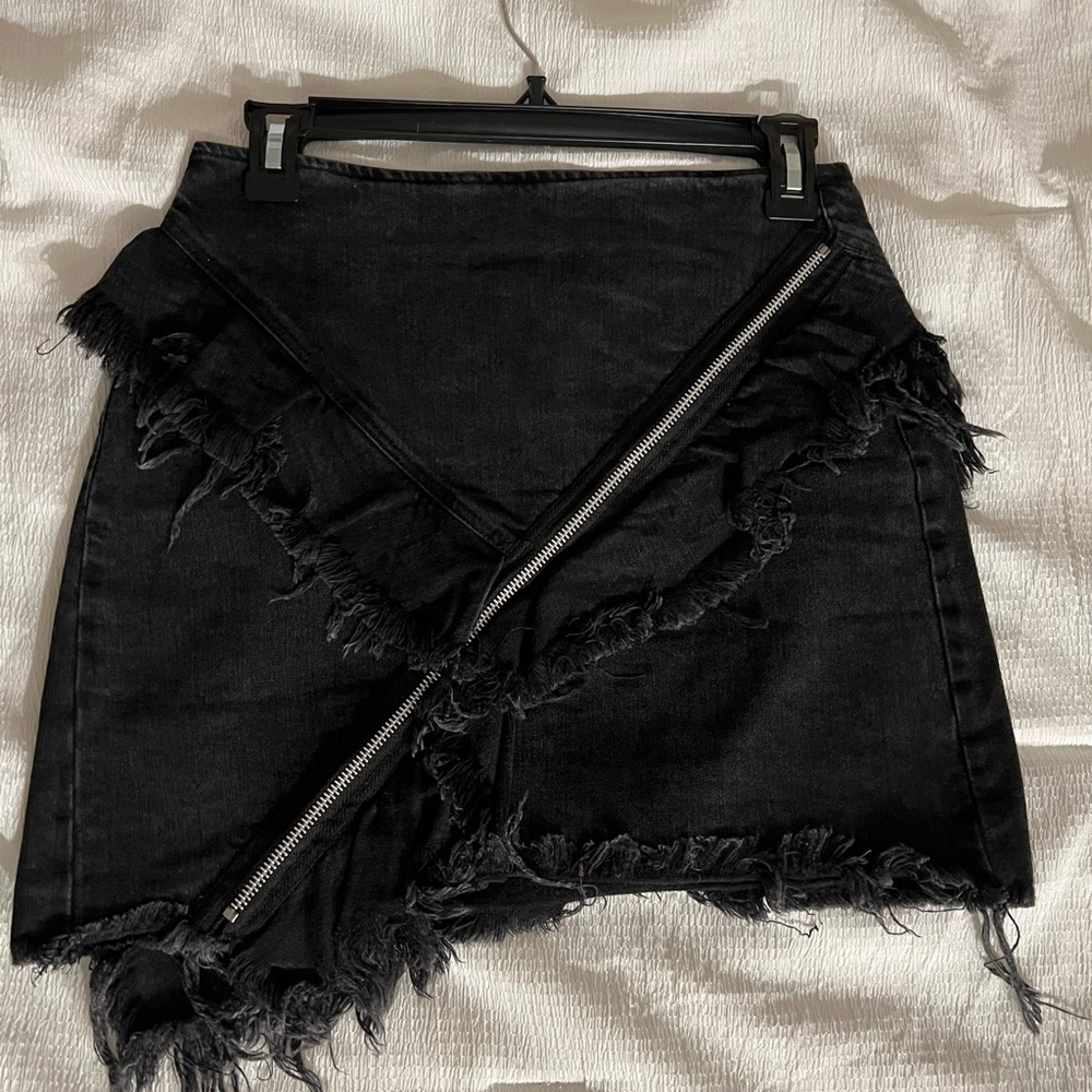 Ruby & Jenna Boutique Black Denim Skirt